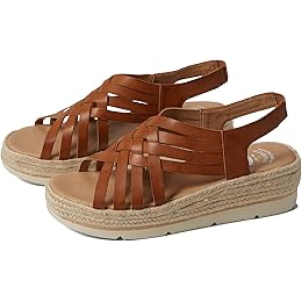 Dr. Scholl's Tan Espadrille Sandals Woven Design